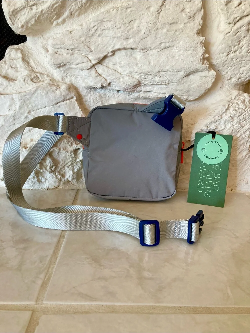 NWT State Lorimer kids fanny pack/sling bag w/ playful astronaut rocket patch